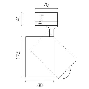 Трехфазный светильник для трековых систем QUATTRO 30W 2700-6000K C4306QT белый с адаптером Canno Pro Lightstar