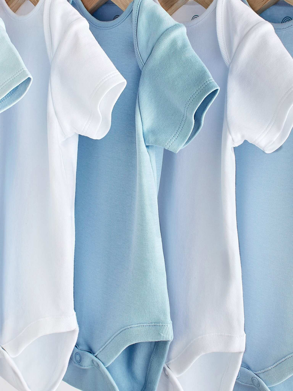 Боди с коротким рукавом для малышей Next 563-773, 5 шт., Белый, Синий