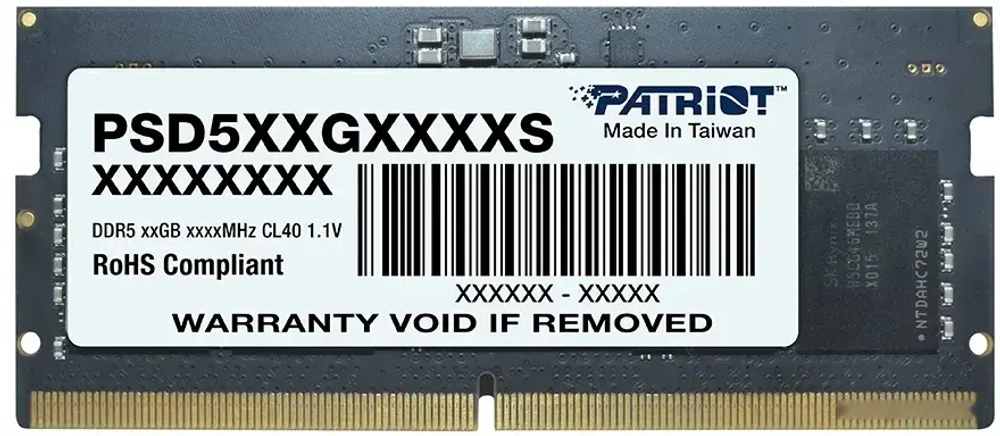 Оперативная память для ноутбука 32GB 4800MHz DDR5 Patriot SL SO-DIMM PC5-38400 PSD532G48002S