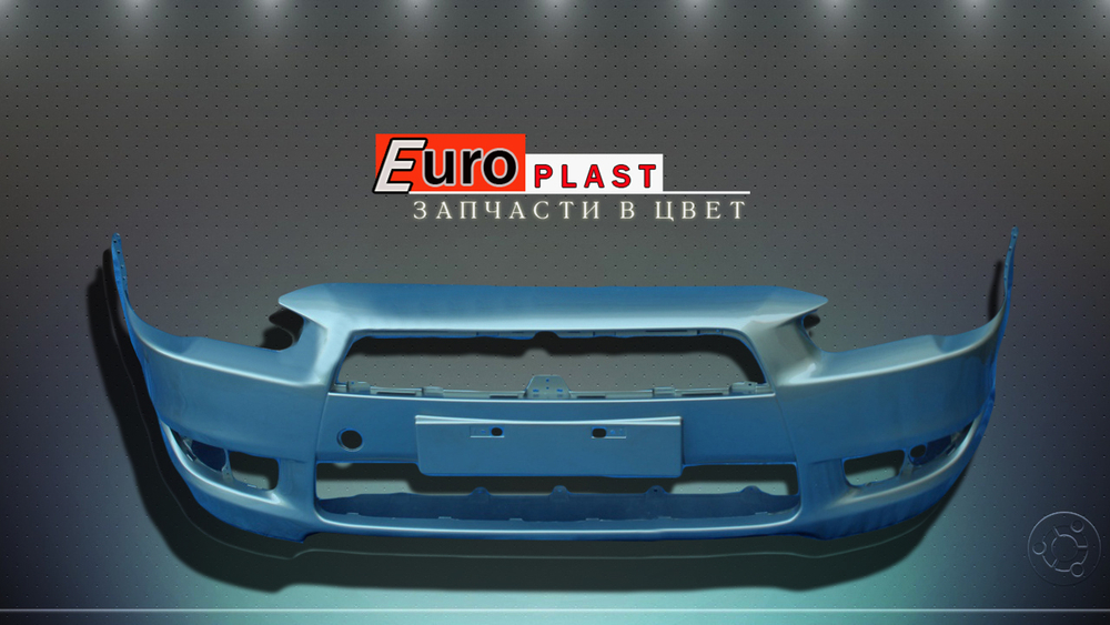 Передний бампер для Mitsubishi Lancer 10 2007-2012 A86 Серо зеленый металлик A86