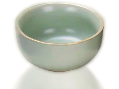 242117Y1 УЦЕНКА Пиала ЖУЯО зеленая, фарфор