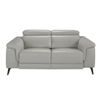 Диван 2-х местный с реклайнером 5319-2P-M5653 /6107 серый кожаный