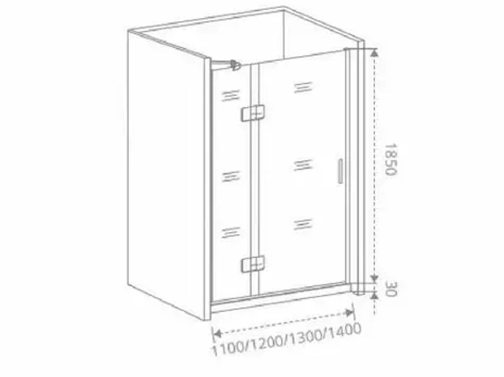 Душевая дверь в нишу Bas Saturn WTW 110*185 L
