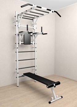 Шведская стенка Sv Sport усиленная 624 (Турник рукоход/Брусья/Скамья)