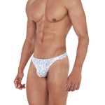 Мужские трусы тонги голубые с принтом Clever FIGURE THONG 146007