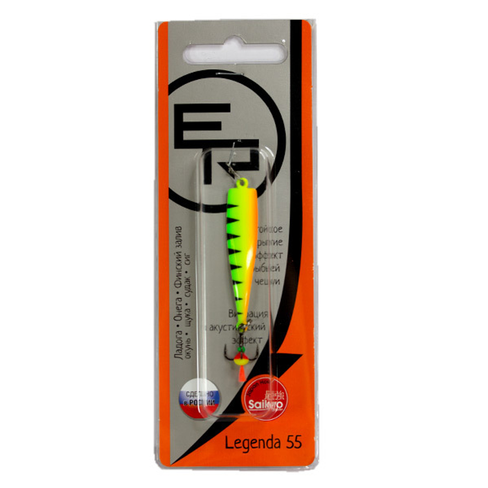 Блесна вертикальная ECOPRO Legenda, 55мм, 6г, FTG