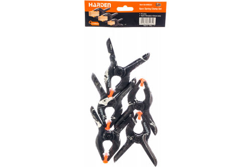 Набор струбцин HARDEN 100 мм, пружинные, 6 шт 600354