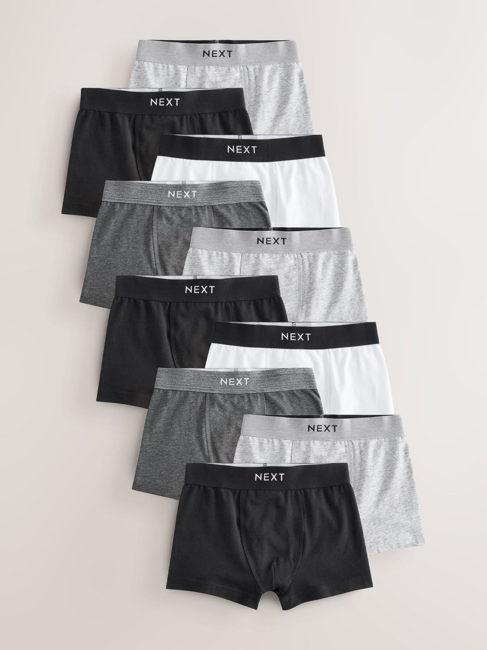 Трусы для мальчика Next E98-848, 10 шт., Черный, Серый, Белый