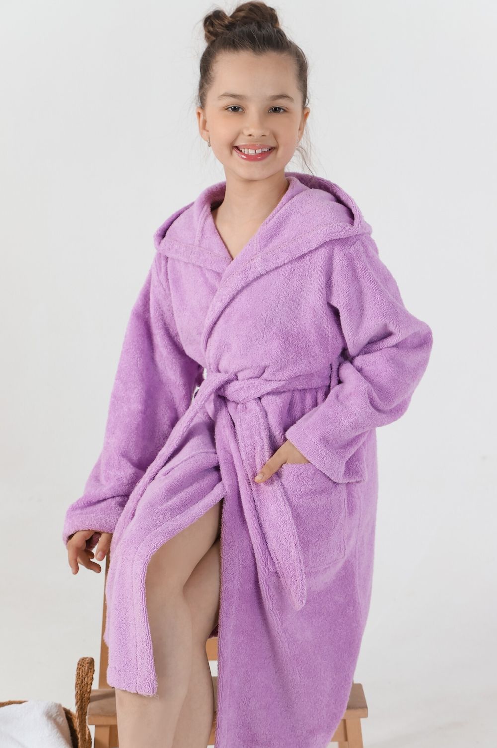 Халат для девочки Комфорт-1 Виотекс ЛИЛОВЫЙ