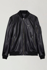 Куртка кожа муж. AERONAUTICA 5023 черный