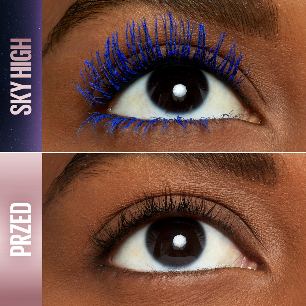 MAYBELLINE NEW YORK Lash Sensational Sky High - Тушь для ресниц, утолщающая и удлиняющая оттенок Blue Mist, 7 ml