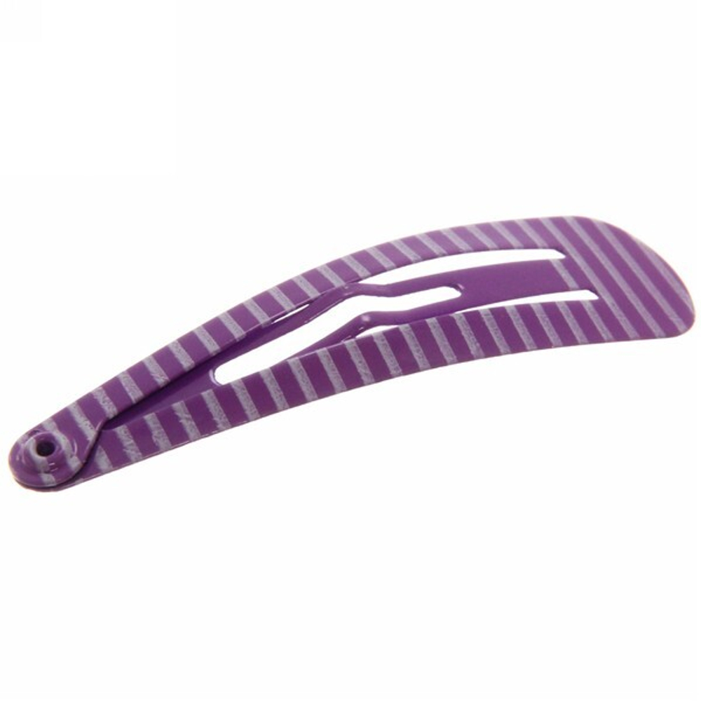 Зажимы для волос детские 10шт «ЭЛЬСА», полосочки, микс 5 цветов, 4.5см (блистер и пакет)