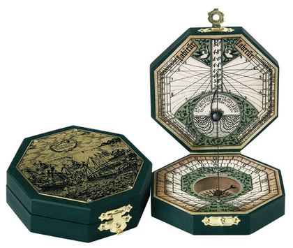 nan Солнечные часы Brass Octagonal 7 Hemisferium Зеленый / Бронзовый