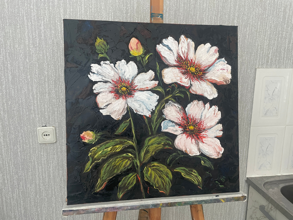 Картина маслом на холсте "Очарование". 50х50 см. Деревянный подрамник. Художник Наталия Осадчук