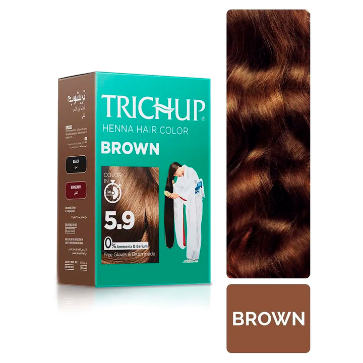 Хна для волос Trichup Henna Hair Color Brown цвет коричневый 60 г