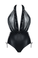 Соблазнительное боди Carmen со шнуровками (Размер: S) (Цвет: черный)