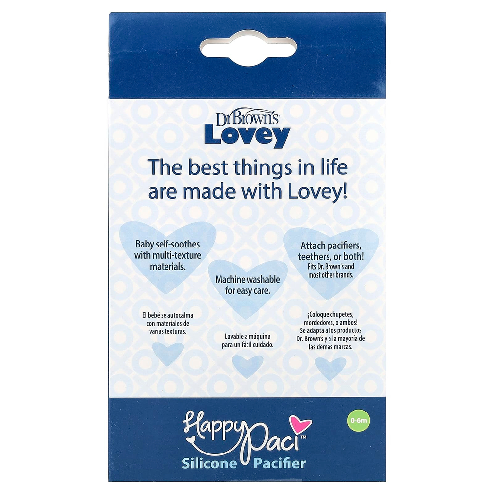 Dr. Brown's, Lovey, Happy Paci™, силиконовый контейнер для соски и держателя для зубов, для детей от 0 до 12 месяцев, жираф, набор из 2 предметов