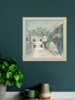 Картина на натуральном холсте настенная интерьерная 27*27 см