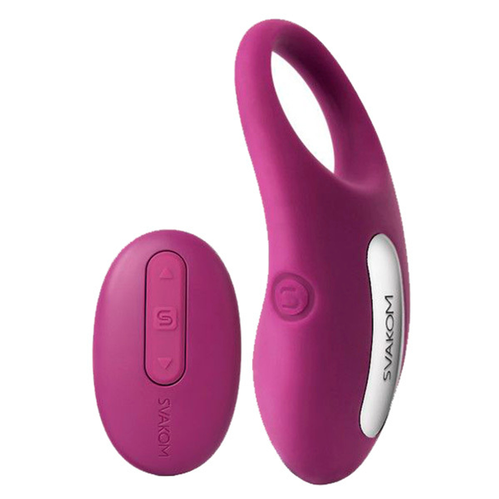 Фиолетовое эрекционное виброкольцо 3см c пультом ДУ Svakom Winni Remote-controlled Vibrating Cock Ring Sring-02 W