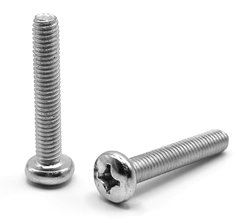 ZITAR-8D9F8B2BDA Винт с полукруглой головкой и прессшайбой DIN 967 оцинкованный, размер 6, длина 60, КНР