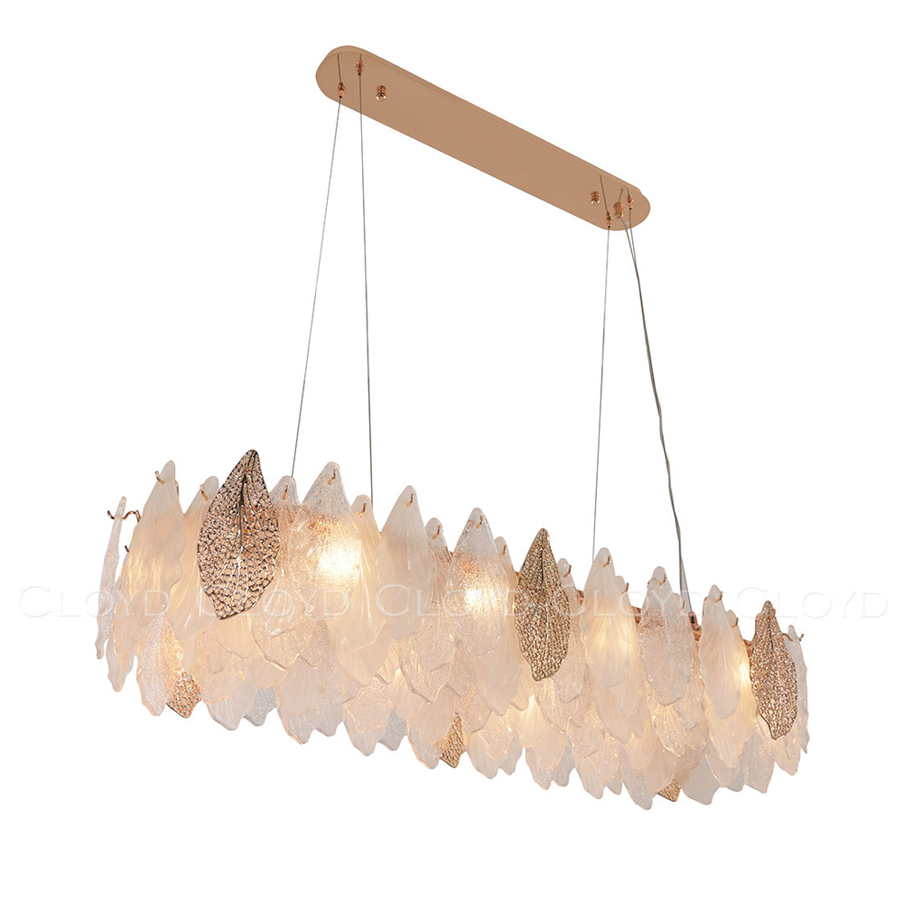 Люстра Cloyd SENEGAL-B C10 / шир. 99 см - с золотыми листьями - золото (арт.11173)