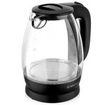 Чайник BRAYER BR1026, 1,8 л, 2200 Вт, закрытый нагревательный элемент, стекло, черный