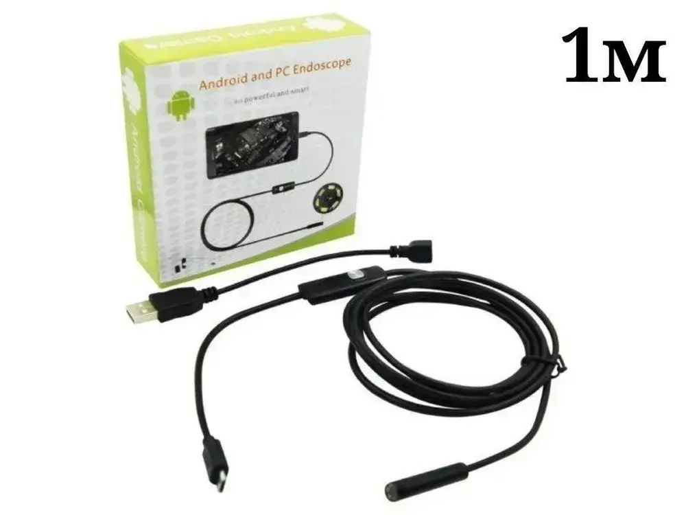 Эндоскоп , гибкая камера для труднодоступных мест с переходником TYPE-C 1М.