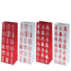 GAEM Пакет подарочный (бумага 210г/м2, блок 12шт), L12 W9 H35 см, 4в.