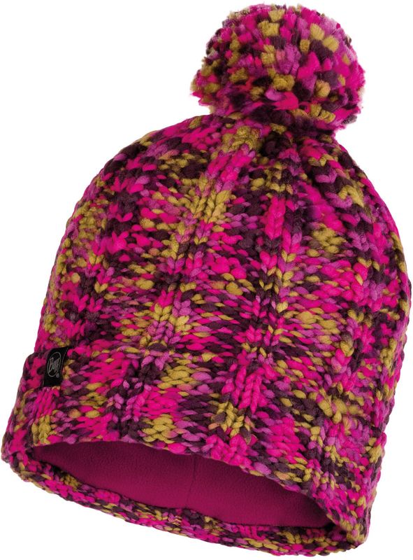 Шапка вязаная с флисом Buff Hat Knitted Polar Livy Magenta Фото 1