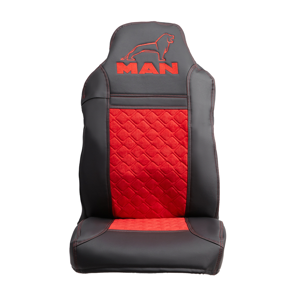 Чехлы MAN TGA (экокожа, красный)