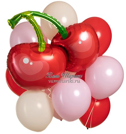 Букет шаров "Спелая вишенка"