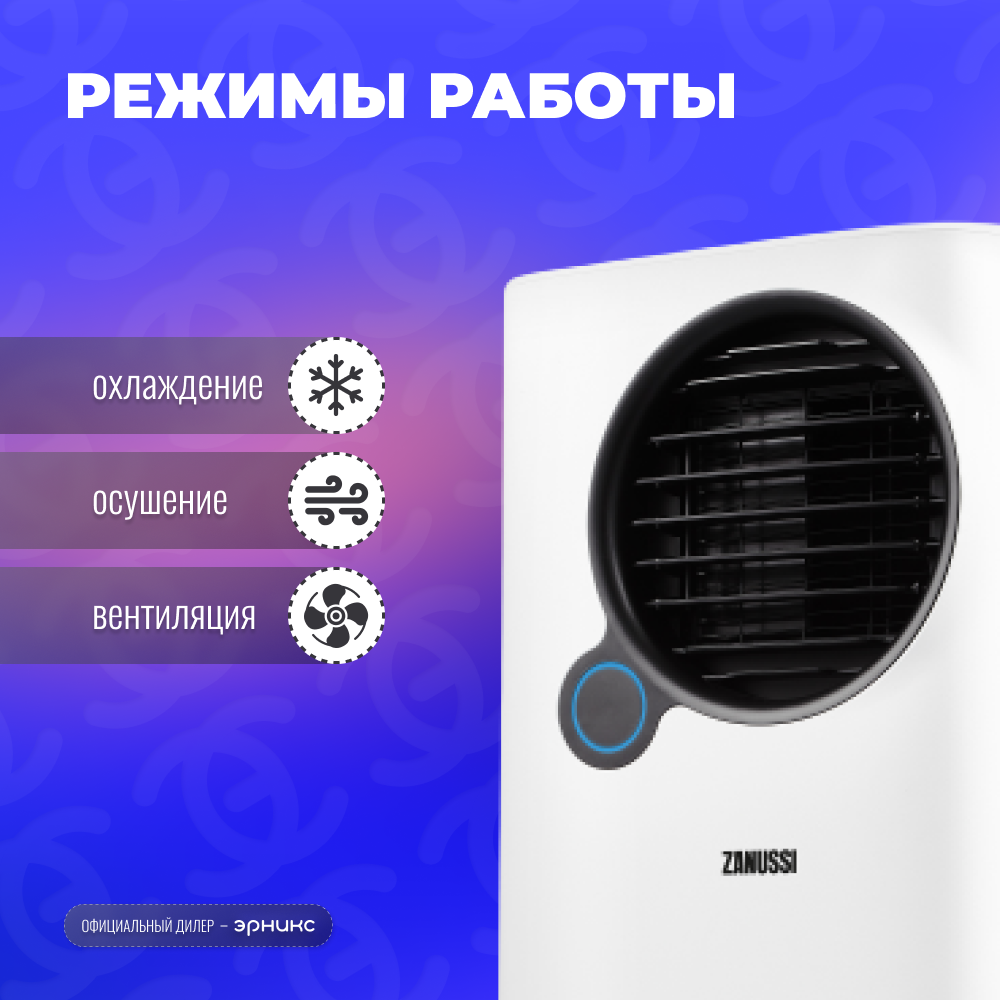 Мобильный кондиционер Zanussi Eclipse ZACM-07 UPB/N6 White