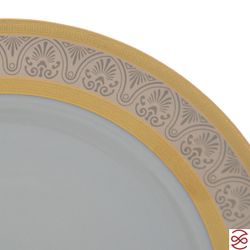 Набор тарелок Thun Опал Широкий кант платина золото 17см (6 шт)
