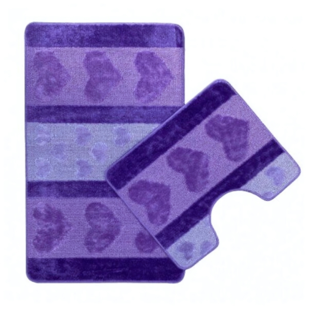 Набор ковриков для ванной комнаты ZALEL "HURREM" 2 предмета 60*100+50*60 Lilac лиловый