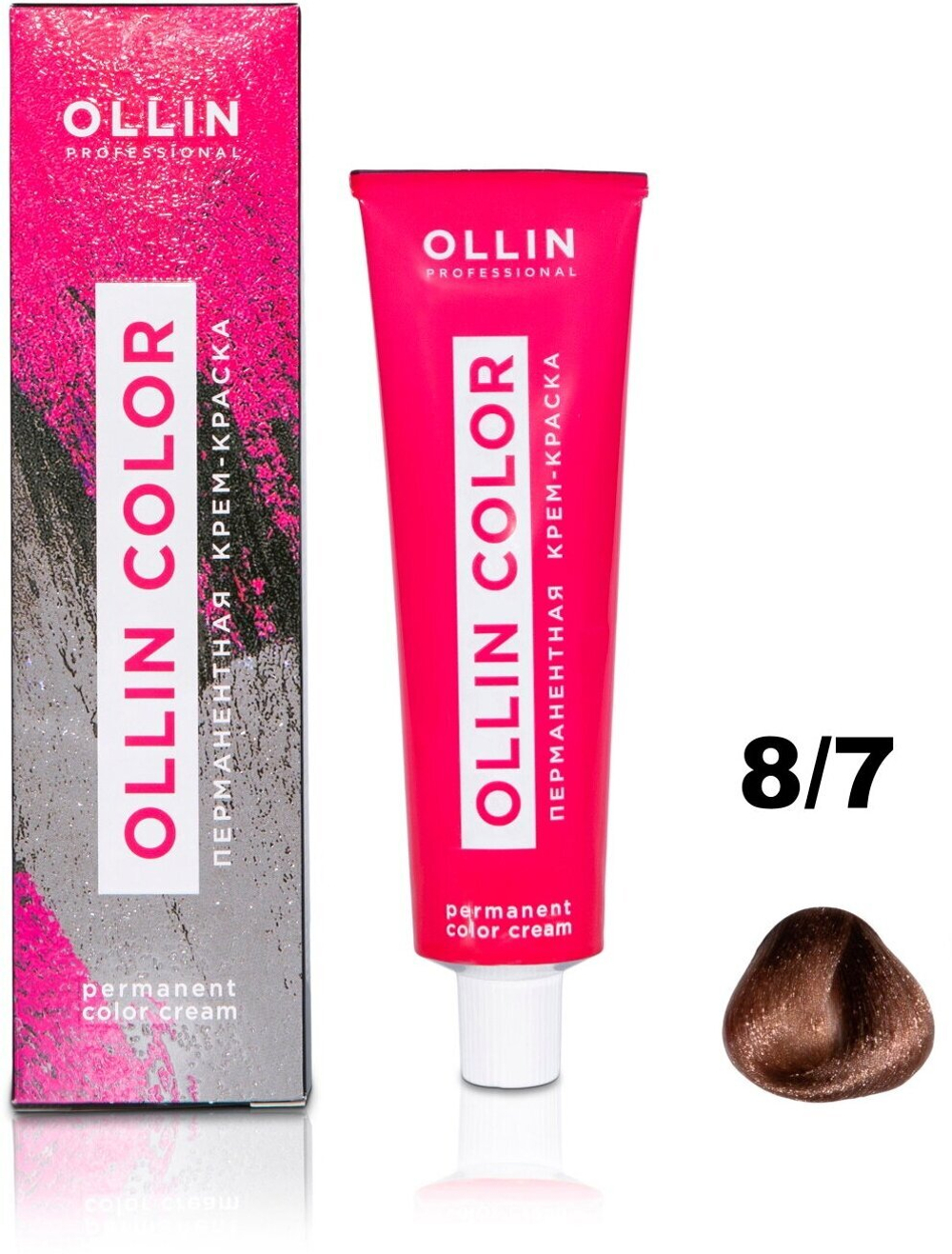 OLLIN COLOR 8/7 светло-русый коричневый 60мл Перманентная крем-краска для волос