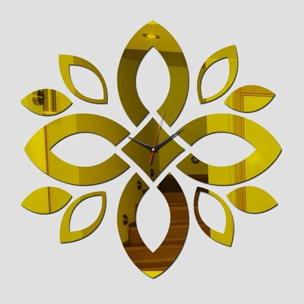 3D настенные часы MIRRON, золотой