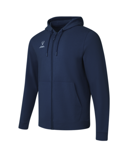 Флисовое худи на молнии ESSENTIAL Cotton Fleece FZ Hoodie, темно-синий