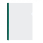 Папка-скоросшиватель с планкой Alingar, A4, 215х310 мм, 160 мкм. прозрачный, цвет планок ассорти