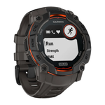 Спортивные часы Garmin Instinct 3, 50 мм, Solar, силиконовый ремешок угольного цвета Чёрный безель, дисплей Solar со стеклом Power Glass. Ремешок с классической застёжкой — на запястье обхватом 141–213 мм