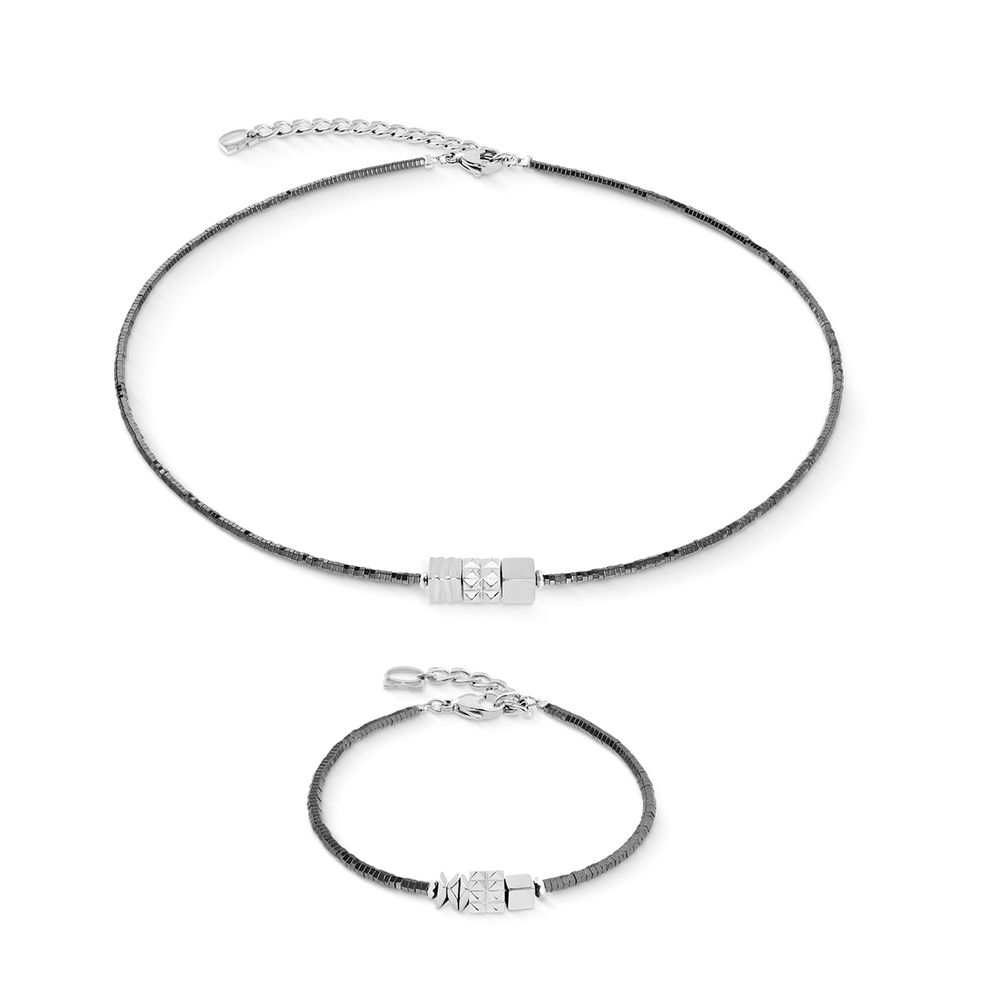Колье Coeur de Lion Anthracite-Silver 2040/10-1224