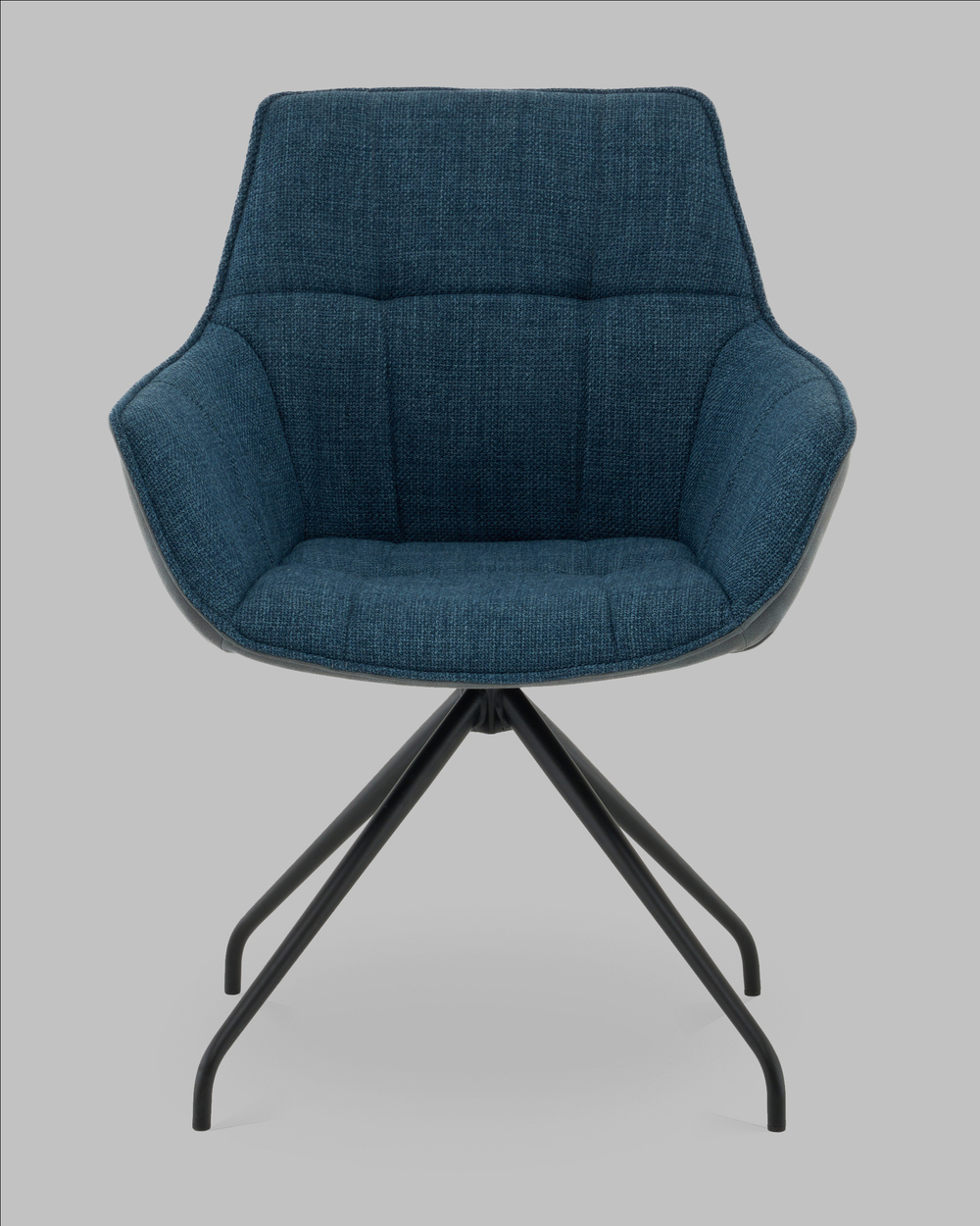 Кресло вращающееся Кимберли рогожка/замша синий