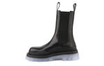 Bottega Veneta Tire Chelsea Short Chelsea Boots Men"s Black