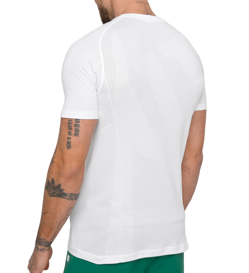 Теннисная футболка Wilson Players Seamless Crew 2.0 - bright white