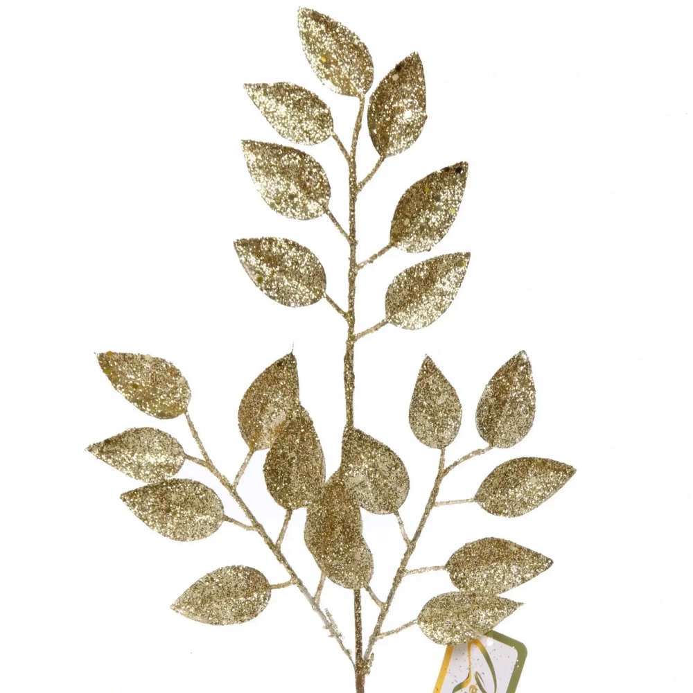 Ветка декоративная «Волшебные листья» 50 см, Золото