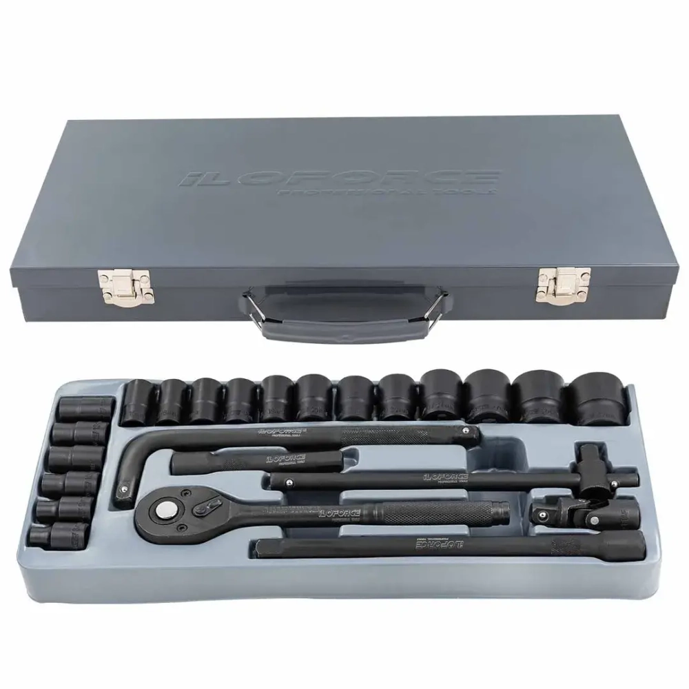 Набор инструментов 24пр. 1/2''(6гр.)(8-32мм) ILOforce IF-4245B-5MPB