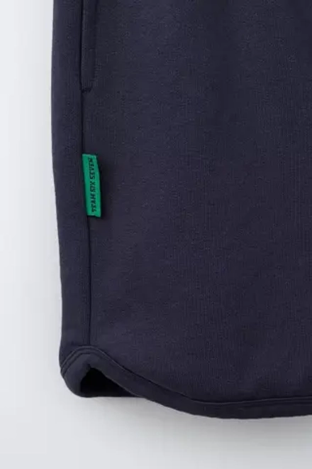 ZARA ШОРТЫ С НАДПИСЬЮ TEAM SIX SEVEN", МОРСКОЙ СИНИЙ