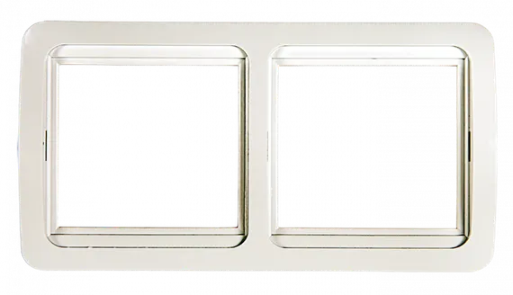 Рамка двойная горизонтальная CLASSICO белая 2302H IN HOME