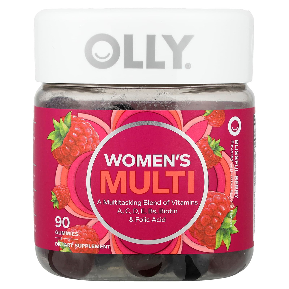 OLLY, Мультивитамины для женщин, блаженные ягоды, 90 жевательных таблеток