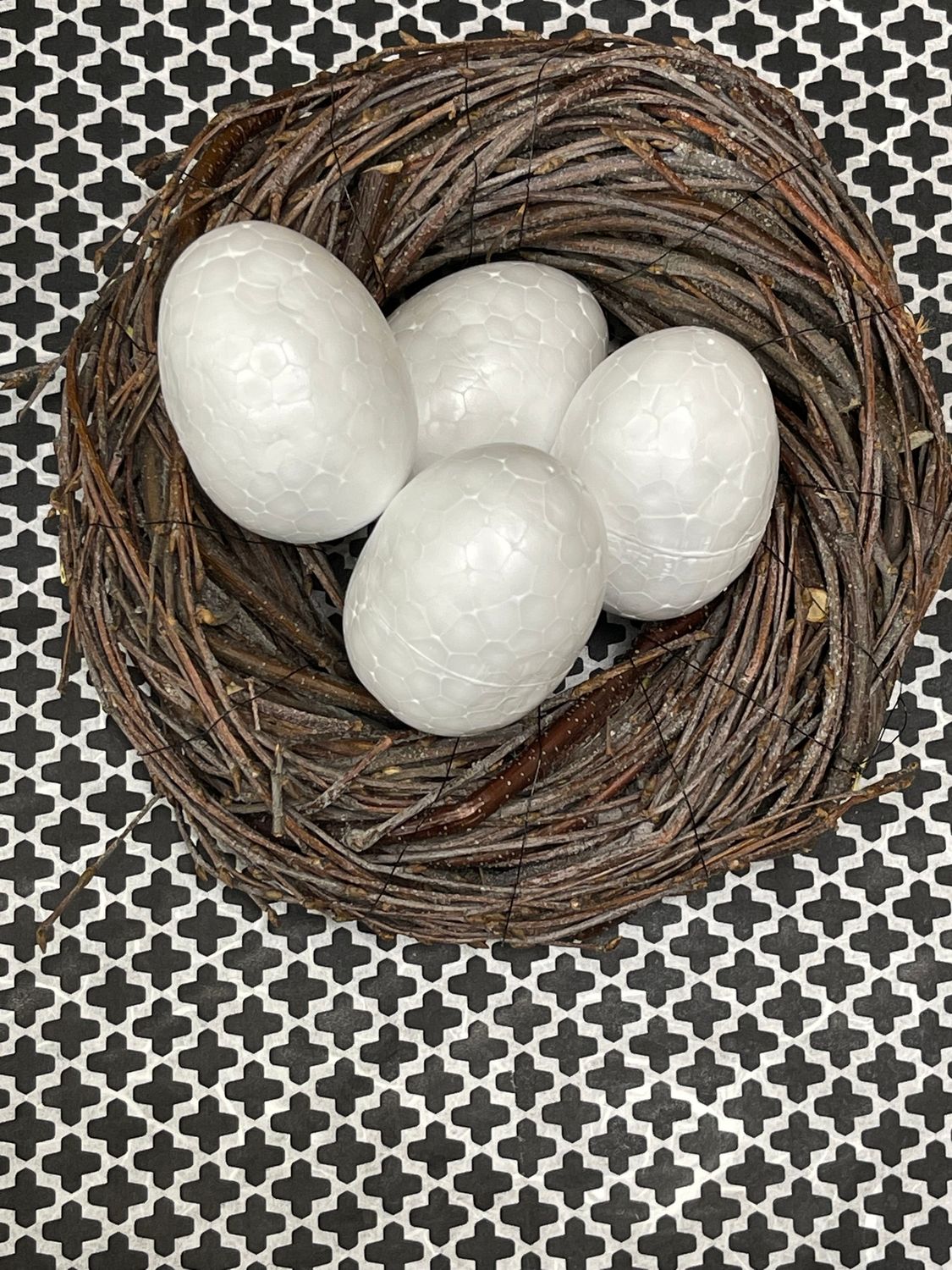яйца пенопласт , цвет белый , 6см (4шт)