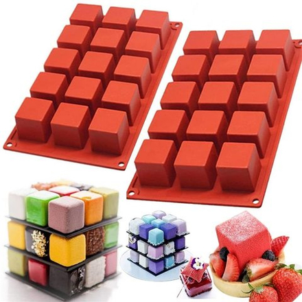 Силиконовая форма для муссовых пирожных "Куб" 4см